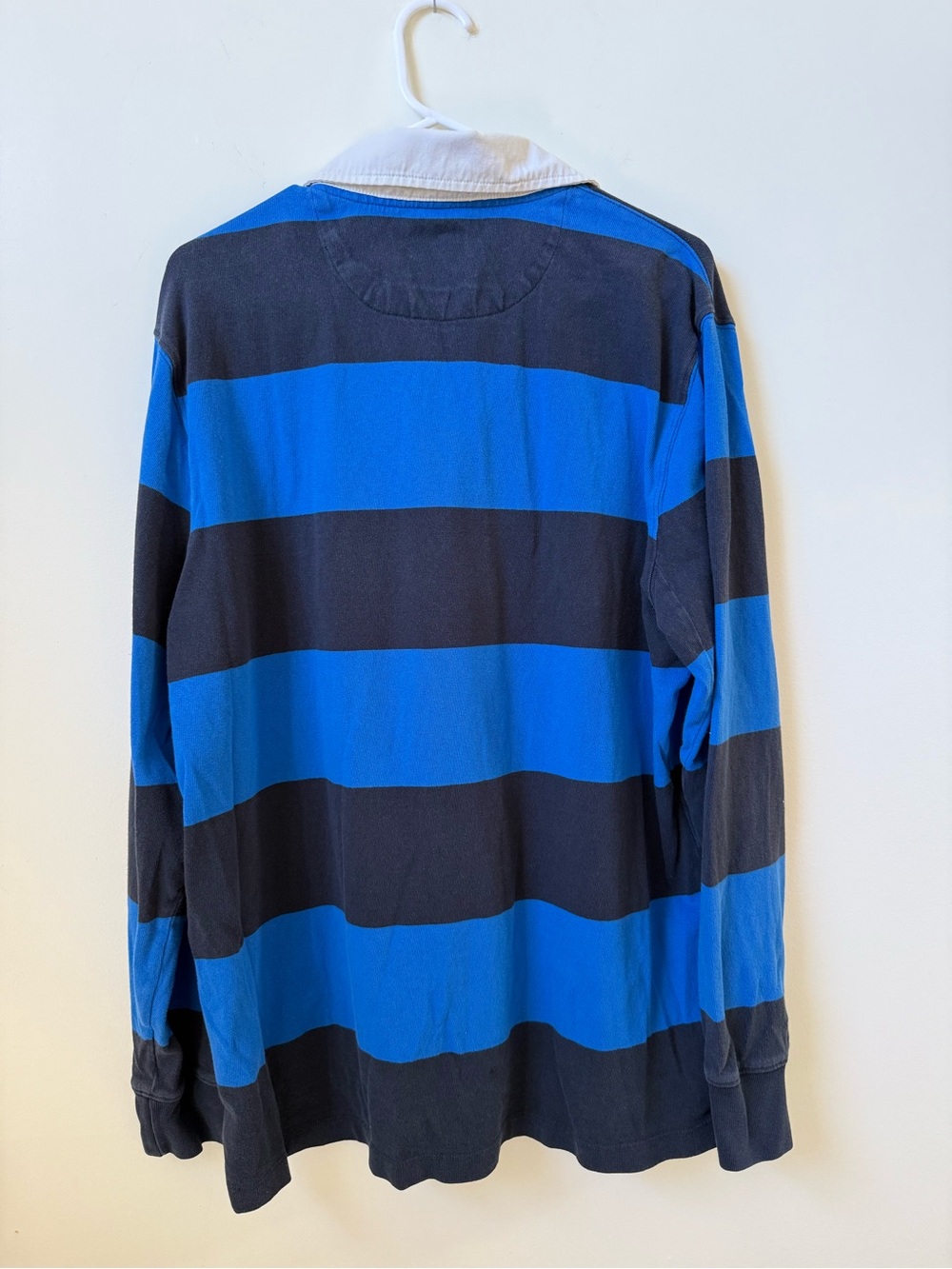 Vintage Land’s End rugby cotton polo long sleeve stripe - Picture 3 of 5